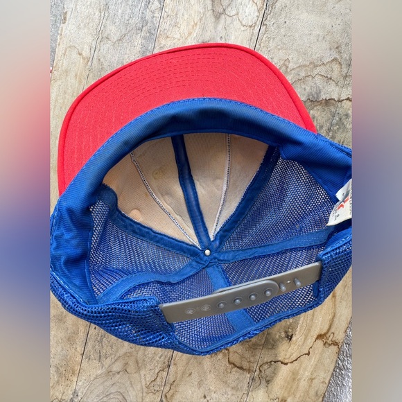 Vtg 84 Olympics Los Angeles Hat Embroidered Snack Back America Red White Blue